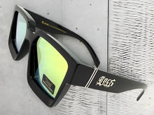Classic Hardcore Biker Gangster Style LOCS SUNGLASSES Black Frame - Gold Lens 91209
