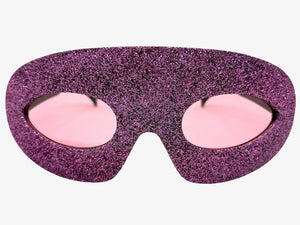 Vibrant Mardi Gras Party Club Beach Cruise Raver Festival SUNGLASSES Fun Shades Pink Glitter Frame 1238