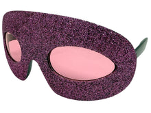 Vibrant Mardi Gras Party Club Beach Cruise Raver Festival SUNGLASSES Fun Shades Pink Glitter Frame 1238