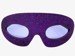 Vibrant Mardi Gras Party Club Beach Cruise Raver Festival SUNGLASSES Fun Shades Purple Glitter Frame 1238