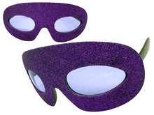 Vibrant Mardi Gras Party Club Beach Cruise Raver Festival SUNGLASSES Fun Shades Purple Glitter Frame 1238