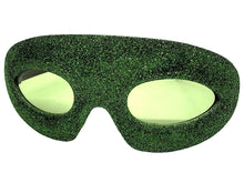 Vibrant Mardi Gras Party Club Beach Cruise Raver Festival SUNGLASSES Fun Shades Green Glitter Frame 1238