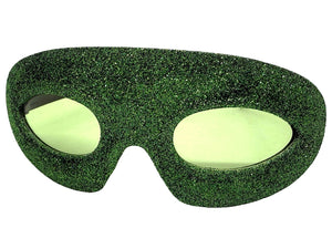 Vibrant Mardi Gras Party Club Beach Cruise Raver Festival SUNGLASSES Fun Shades Green Glitter Frame 1238