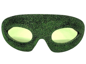 Vibrant Mardi Gras Party Club Beach Cruise Raver Festival SUNGLASSES Fun Shades Green Glitter Frame 1238