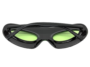 Vibrant Mardi Gras Party Club Beach Cruise Raver Festival SUNGLASSES Fun Shades Green Glitter Frame 1238