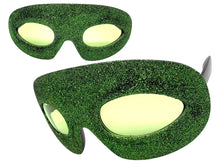 Vibrant Mardi Gras Party Club Beach Cruise Raver Festival SUNGLASSES Fun Shades Green Glitter Frame 1238