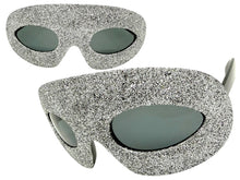 Vibrant Mardi Gras Party Club Beach Cruise Raver Festival SUNGLASSES Fun Shades Silver Glitter Frame 1238