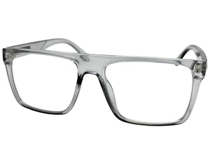 Classy Elegant Modern Contemporary Style Clear Lens Blue Light Block Computer EYEGLASSES Gray Frame 15011