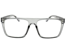 Classy Elegant Modern Contemporary Style Clear Lens Blue Light Block Computer EYEGLASSES Gray Frame 15011