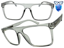 Classy Elegant Modern Contemporary Style Clear Lens Blue Light Block Computer EYEGLASSES Gray Frame 15011
