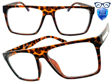 Classy Elegant Modern Contemporary Style Clear Lens Blue Light Block Computer EYEGLASSES Tortoise Frame 15011