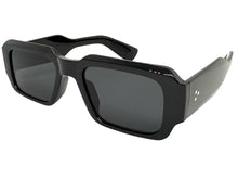 Classic Vintage Retro Style SUNGLASSES Thick Square Black Frame - Dark Lens 74002