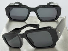 Classic Vintage Retro Style SUNGLASSES Thick Square Black Frame - Dark Lens 74002