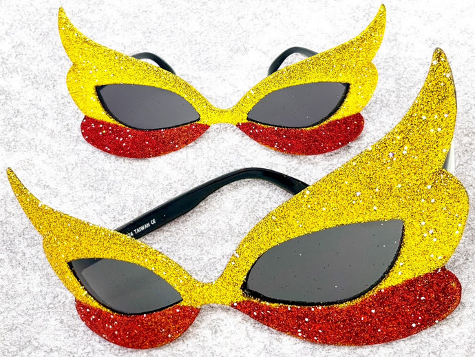 Vibrant Mardi Gras Party Club Beach Cruise Raver Festival SUNGLASSES Fun Shades Glitter Frame C924