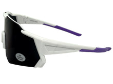 Oversized Retro Sporty Wrap Around Shield Style SUNGLASSES Large White Frame - Dark Lens 5331