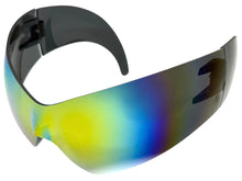 Oversized Space Futuristic Robotic Cyclops Shield Costume Party SUNGLASSES Huge Gold Lens 2170
