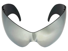 Oversized Space Futuristic Robotic Cyclops Shield Costume Party SUNGLASSES Huge Silver Lens 2170