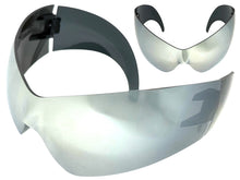 Oversized Space Futuristic Robotic Cyclops Shield Costume Party SUNGLASSES Huge Silver Lens 2170