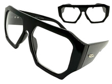 Oversized Exaggerated Vintage Retro Style Clear Lens EYEGLASSES Large Super Thick Black Frame 80412