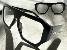 Oversized Exaggerated Vintage Retro Style Clear Lens EYEGLASSES Large Super Thick Black Frame 80412