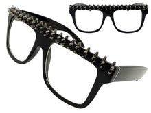 Oversized Edgy Gothic Retro Style Clear Lens EYEGLASSES Large Thick Black Frame W559