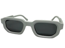 Classic Vintage Retro Style SUNGLASSES Matte Light Gray Frame - Dark Lens 80791