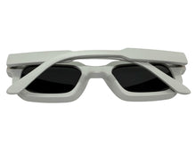 Classic Vintage Retro Style SUNGLASSES Matte Light Gray Frame - Dark Lens 80791