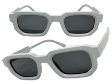 Classic Vintage Retro Style SUNGLASSES Matte Light Gray Frame - Dark Lens 80791