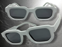 Classic Vintage Retro Style SUNGLASSES Matte Light Gray Frame - Dark Lens 80791