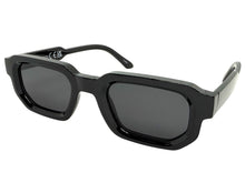 Classic Vintage Retro Style SUNGLASSES Geometric Black Frame - Dark Lens 80791