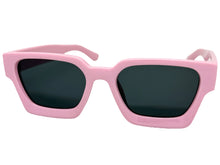 Classic Vintage Retro Style SUNGLASSES Thick Pink Frame - Dark Lens 1402
