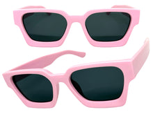 Classic Vintage Retro Style SUNGLASSES Thick Pink Frame - Dark Lens 1402
