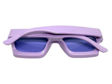 Classic Vintage Retro Style SUNGLASSES Thick Purple Frame - Purple Lens 1402