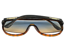 Oversized Exaggerated Modern Rerto Shield Style SUNGLASSES Large Black Frame 5013