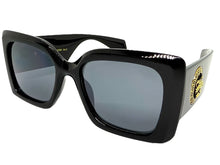 Oversized Luxury Vintage Retro Style SUNGLASSES Super Thick Black Frame - Dark Lens 15013