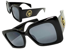 Oversized Luxury Vintage Retro Style SUNGLASSES Super Thick Black Frame - Dark Lens 15013