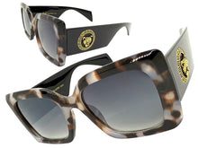 Oversized Luxury Vintage Retro Style SUNGLASSES Large Super Thick Leopard Frame 15013