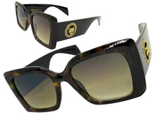 Oversized Luxury Vintage Retro Style SUNGLASSES Large Super Thick Leopard Frame 15013