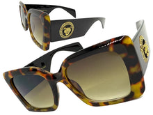 Oversized Luxury Vintage Retro Style SUNGLASSES Large Super Thick Leopard Frame 15013