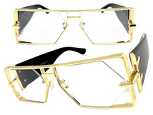 Classic Vintage Retro Hip Hop Rapper Style Clear Lens EYEGLASSES Large Gold Frame 5542