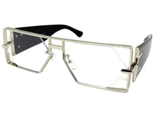 Classic Vintage Retro Hip Hop Rapper Style Clear Lens EYEGLASSES Large Silver Frame 5542