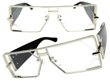Classic Vintage Retro Hip Hop Rapper Style Clear Lens EYEGLASSES Large Silver Frame 5542