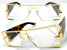 Classic Vintage Retro Hip Hop Rapper Style Clear Lens EYEGLASSES Large Gold Frame 5542