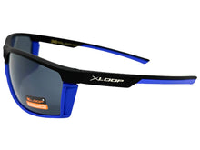 Sporty Wrap Around Cycling Fishing Biker SUNGLASSES Sleek Black & Blue Frame - Dark Lens 2723