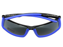 Sporty Wrap Around Cycling Fishing Biker SUNGLASSES Sleek Black & Blue Frame - Dark Lens 2723