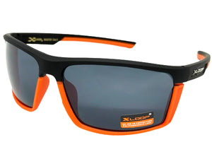 Sporty Wrap Around Cycling Fishing Biker SUNGLASSES Sleek Black & Orange Frame - Dark Lens 2723