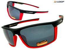 Sporty Wrap Around Cycling Fishing Biker SUNGLASSES Sleek Black & Red Frame - Dark Lens 2723