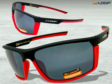 Sporty Wrap Around Cycling Fishing Biker SUNGLASSES Sleek Black & Red Frame - Dark Lens 2723