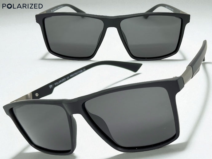 Classic Sporty Driving Fishing POLARIZED SUNGLASSES Black Frame - Dark Lens 5321