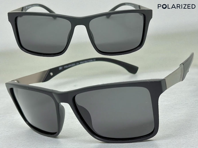 Classic Sporty Driving Fishing POLARIZED SUNGLASSES Black Frame - Dark Lens 5320